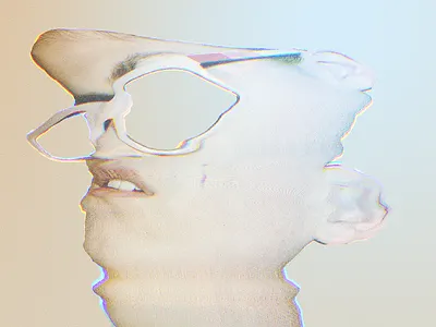 Nice Face art collage experiment face glasses glitch human illustration print scan wild