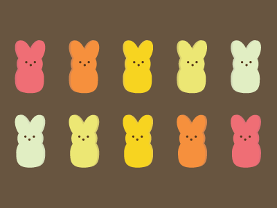 Bunny Peeps bunnies candy colors easter pastel peeps rabbits spring vectors