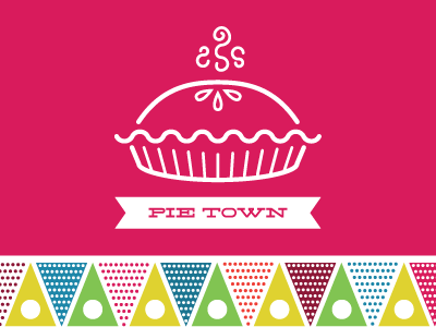 Pie Town, NM desert dessert doodle logo new mexico pie pie town simple southwest southwestern