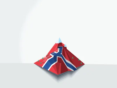 Visit Norway flat ico icon mountain