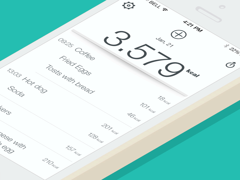 What I Eat App Animation animation app flat interaction ios 7 iphone minimalistic ui ui animation ux white