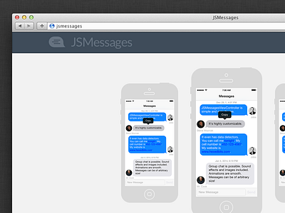 JSMessages Github Pages [wip] cocoa cocoapods github jsmessages messages pages