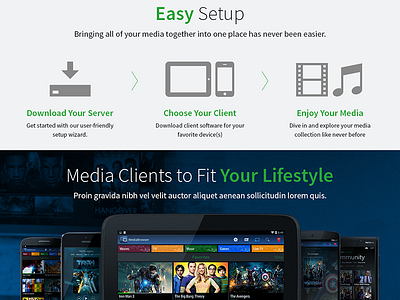 MediaBrowser Website layout mediabrowser web design website
