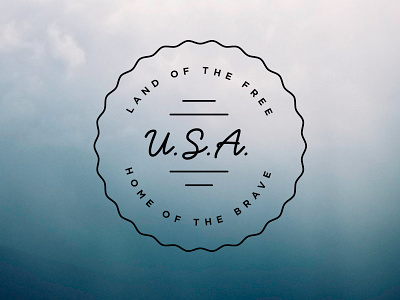 Land of the Free home of the brave land of the ffree logo seal usa wordmark