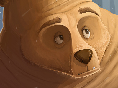 Bear WIP animal bear fuzzy illustration snow wip woods