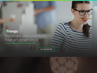 New Triangly website app art dropbox landing portfolio triangly web webdesign