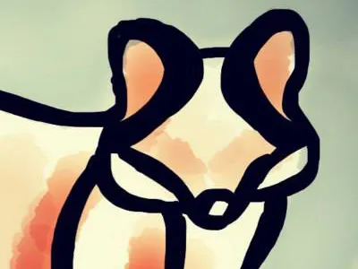 Doodle Fox Head illustration sketch