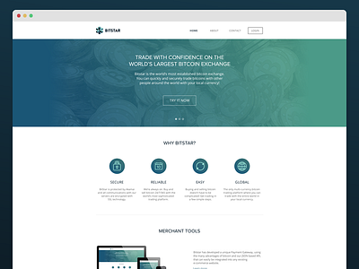 Bitstar Landing Page bitcoin landing ui ux web website