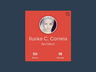 Profile card - Widget app card flat grid icon interface masonry product ui user interface ux widget