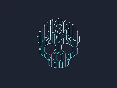 LazerTron branding circuit lazer vs the machines lightning logo secondary logo skull