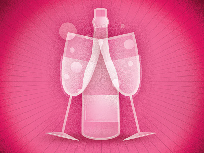 Bridal Bubbly bottle bride champagne glass pink wedding