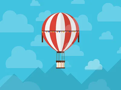 Balloon balloon flat illustration
