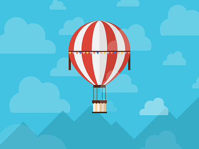 Balloon balloon flat illustration