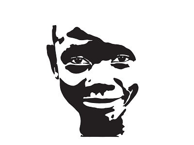 Girl from Ghana bw charity child face ghana girl high contrast illustration illustrator