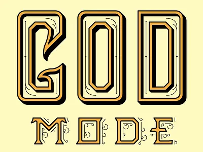 God Mode Progress beverage branding energy drink hand lettering lettering logo logotype