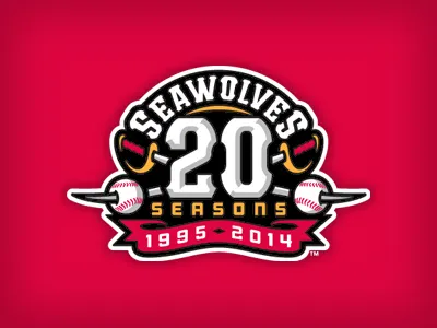 Erie SeaWolves 20 Seasons 20 baseball erie logo seawolves studio simon sword