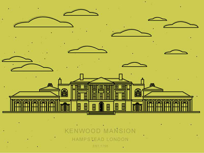 Kenwood Mansion band design house illustrator kenwood london mansion minneapolis minnesota poster