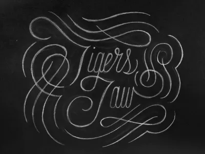 Tigers Jaw band design ligatures merch music sketch type typography