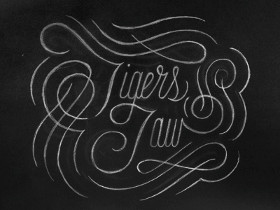 Tigers Jaw band design ligatures merch music sketch type typography