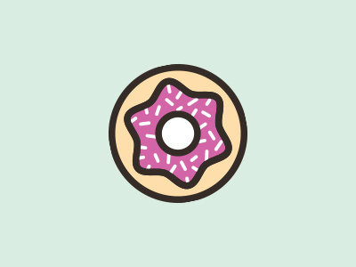 Donut cake d dessert donut frosting gluten icon illustration sprinkles sugar