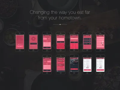 Wireframes app food iphone startup teaser ux wireframes