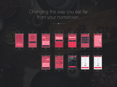 Wireframes app food iphone startup teaser ux wireframes