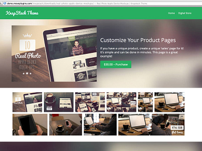 Knapstack Theme Demo - Single Page e commerce flat free theme wordpress