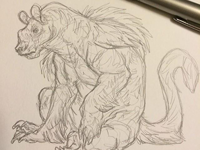 Sketchin' alien animal brynn concept art creature design illustration metheney