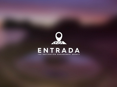 Entrada Logo clean decent destination logo map minimal simple travel