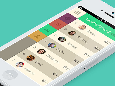 Bingo Web App app bingo design flat ios iphone mobile nav navigation ui web