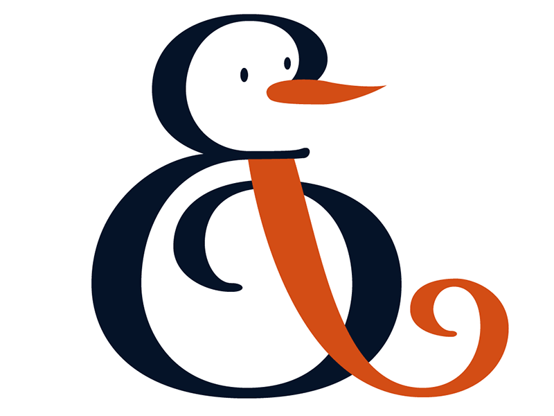 Snowma...mpersand ampersand animated gif lettering snowman