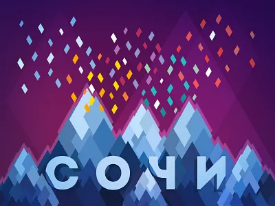 sochi 2014 confetti geometric mountain olympic sochi