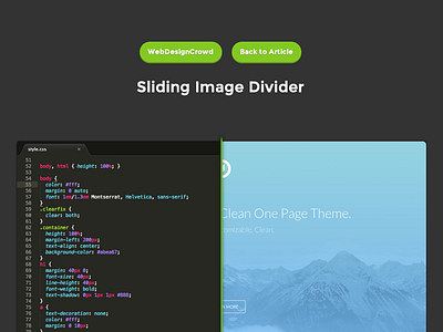 Sliding Image Divider animation css css3 freebie image divider image slider javascript jquery ui