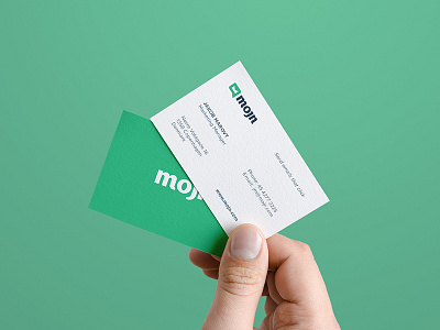 Mojn Logo Design / Business Card brand mark branding business card collateral design custom logotype email marketing email targeting identity logotype minimalistic logos modern stationery