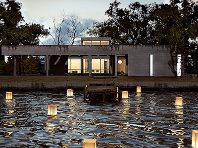 River Villa Exterior Shot 3d 3dsmax architecture exterior mentalray villa