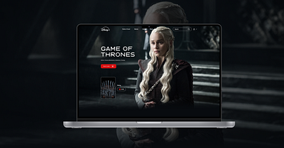 Redesign for the popular Disney streaming service darkmode designconcept landing page design movie typography uiux design visual design web design