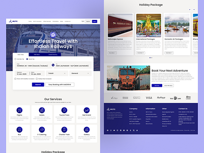 IRCTC Homepage Redesign design figma homepage design redesign ui ux web wed design