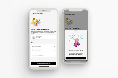 Invite Friends & Earn Rewards! app appdesign earnrewards gamification growthdesign invite invite your friends invitefriends link mobile mobileapp productdesign referralprogram share superapp ui uidesign userengagement ux uxdesign