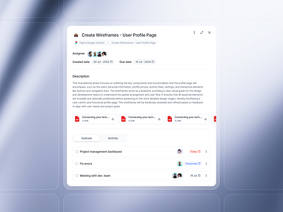 Project Details 📝 app dashboard keep design system productproductivity tools project details ui uikit visual design widgets