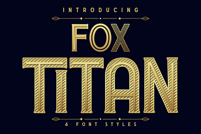 Fox Titan: 4 Font Style classic design