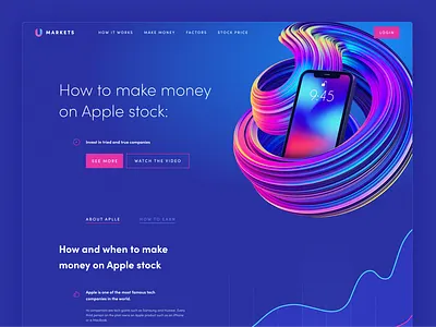 Investment Course 3d apple course inveinvestments phone tranding ui