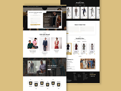 Premium Men’s Wear Website Design fashion formals mensfashion traditional ui uiux webdesign