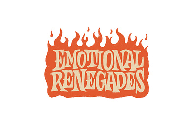 Emotional Renegades Lettering branding design font illustration lettering logo tshirt tshirt design typography ui