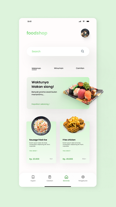 FoodShop ecommerce design mobile app design ui uiux design ux