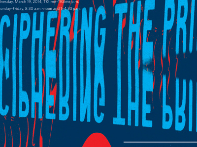 Type Studies blue light blue poster red type typography xerox