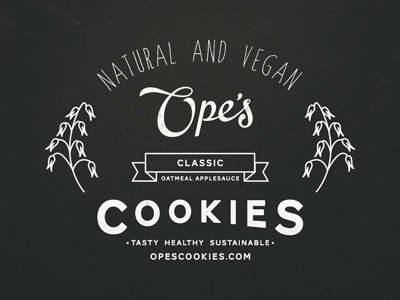 Cookies cookies label logo natural opes vegan