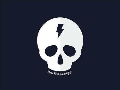 Lazer Vs The Machines branding laser laser vs the machines lightning bolt logo skull