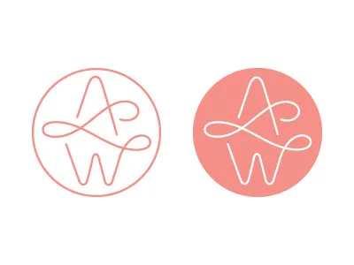 AW Monogram a monogram typography w