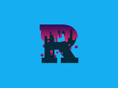 R illustration lettering r type typography