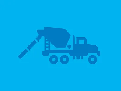 Ready to Pour build cement chute concrete construction icon illustration mixer pour truck
